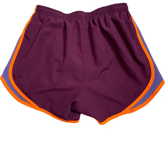 Nike Dri-Fit Burgundy with Neon Orange Running Shorts Size Small - Picture 2 of 4